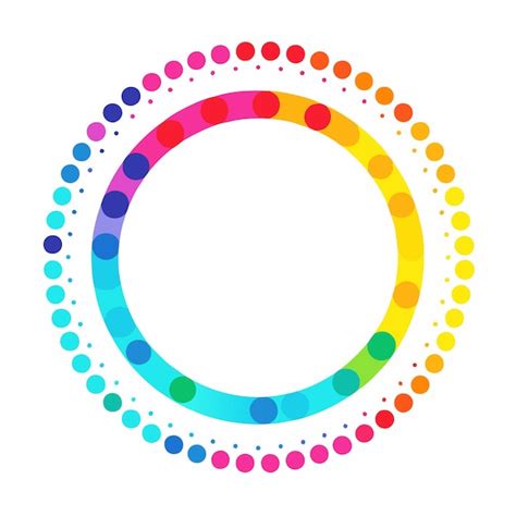 Gradient Circular Dotted Frame Design With Dots Premium Ai Generated