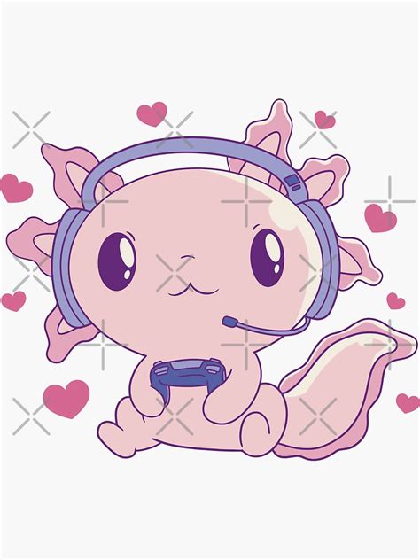 Kawaii Cute Axolotl Gamer Gamesolotl Just A Girl Who Loves Axolotls