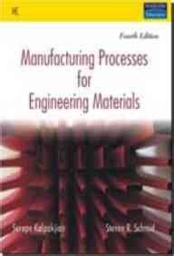 Manufacturing Processes For Engineering Materials Serope Kalpakjian