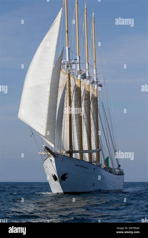 Portuguese Schooner Santa Maria Manuela Torbay Race Start Stock