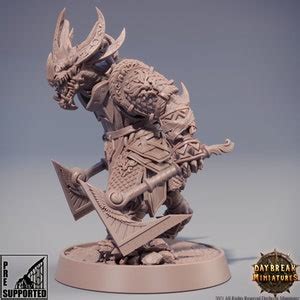 Dragonborn Fighter Two Weapon Style Axes 28mm 32mm 54mm 75mm 100mm