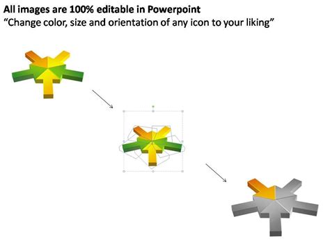 Arrows Pointing Inwards Chart Stages Style Powerpoint Templates