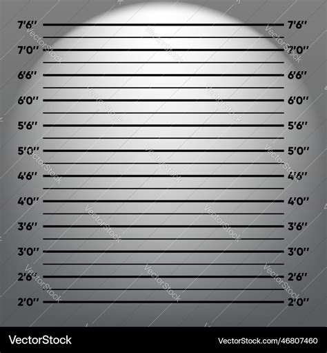 Police Lineup Mugshot Background Shot Up Photo Vector Image