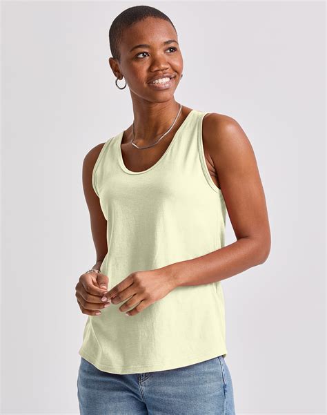 Hanes Tank Top Originals Womens Gym Workout 100 Cotton Soft Banded