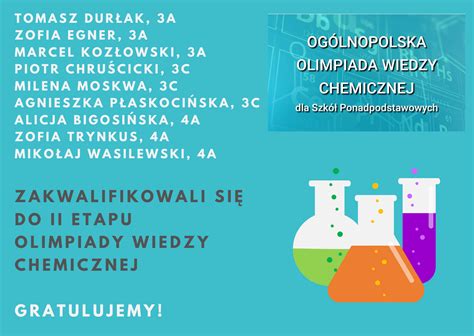 9 uczniów zakwalifikowanych do II etapu Ogólnopolskiej Olimpiady Wiedzy