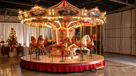 Let the Magic of Our Vintage Carousel Podium Add a Touch of Playfulness