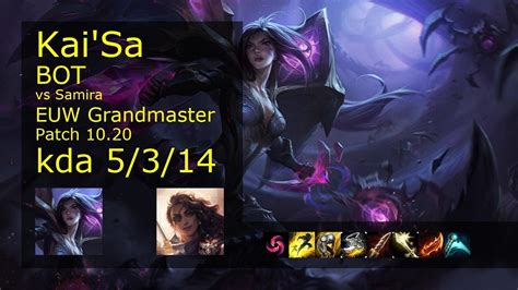 Kai Sa ADC Pantheon Vs Samira Thresh EUW Grandmaster 5 3 14 Patch