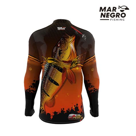 Camiseta Mar Negro Fishing Paca Açú Masc 2021 Ref 30135 Mar Negro