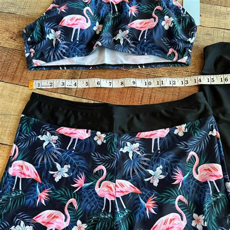 Yonique Swimsuit Set Shorts Tank Top And Bikini Top Depop