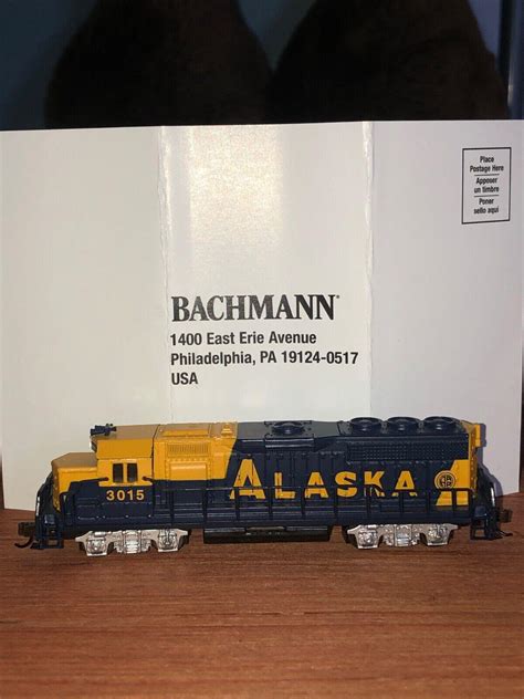 N SCALE BACHMANN DIESEL LOCOMOTIVE GP-40 ALASKA 3015 TRACK TESTED ...