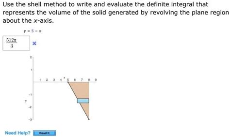 Use The Shell Method To Write And Evaluate The Definite Integral That