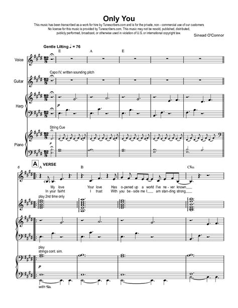 Tunescribers | Only You (Love Theme from The Young Victoria) | Sheet Music