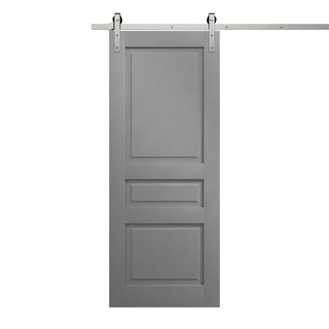 Modern Barn Door 28 X 96 Inches Ego 5012 Painted Grey Oak 6 6FT