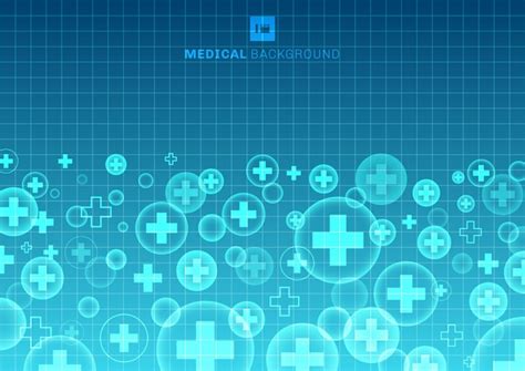 Premium Vector Abstract Geometric Medical Science Blue Background