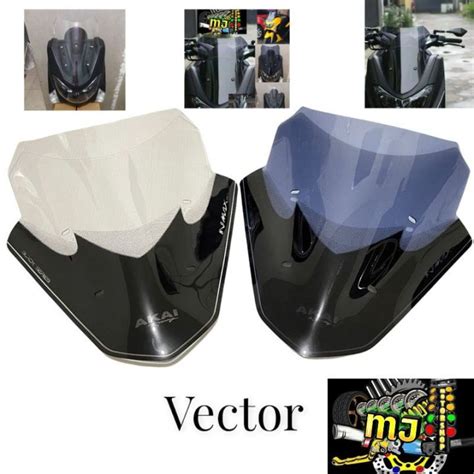 Winshield Nmax Vektor Akai Black Series Visor Nmax Model Vektor Akai