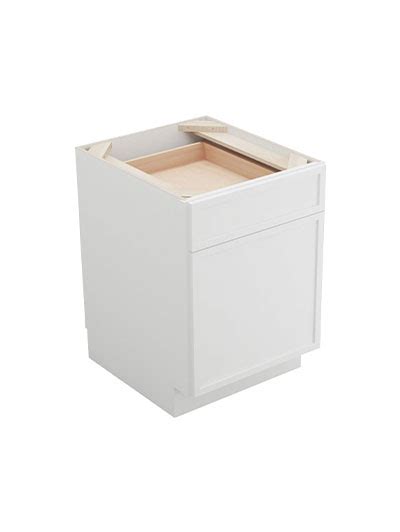 PW B21 Petit White Shaker 21 1 Drawer 1 Door Base Cabinet