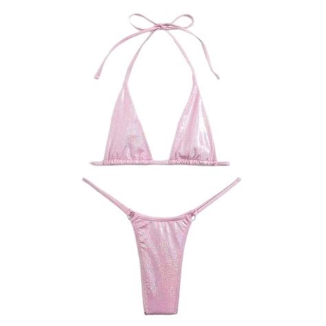 Swim Metallic Thong Bikini Poshmark