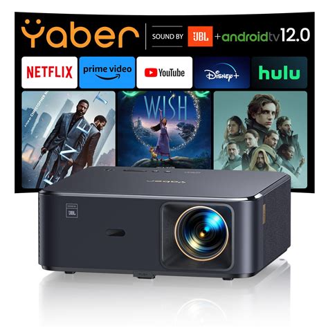 Buy Projector 4K with Android TV, YABER K2s 800 ANSI WiFi 6 Bluetooth ...