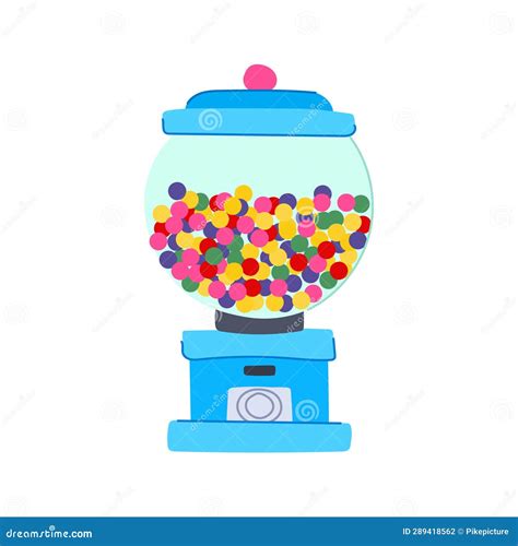 Container Bubblegum Machine Cartoon Vector Illustration 289418861