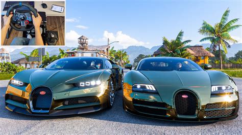 Bugatti Veyron 164 And Bugatti Chiron Forza Horizon 5 Logitech G29