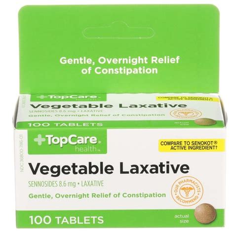 Top Care Vegetable Laxative Sennosides 8 6 Mg Tablets 100 Ct Instacart