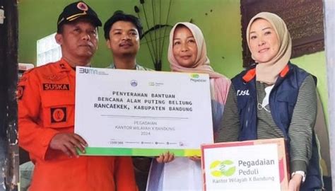 Peduli Bencana Puting Beliung Pegadaian Kirim Bantuan Bagi Warga Terdampak