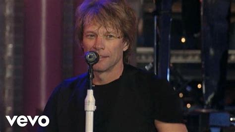 Bon Jovi Livin On A Prayer Live On Letterman Youtube