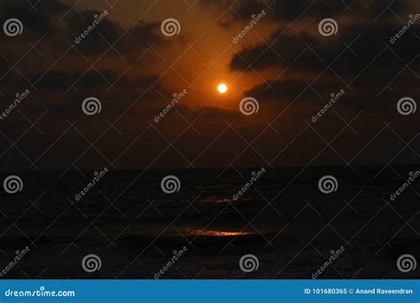 Sunset in Velas Beach India Stock Image - Image of ocean, shore: 101680365