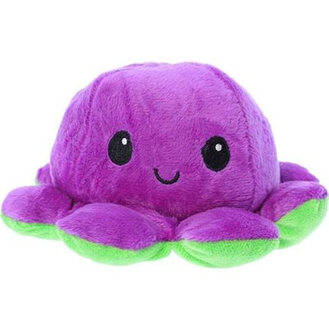 Peluche Reversible Modele Pieuvre Violet Et Vert Cdiscount Jeux