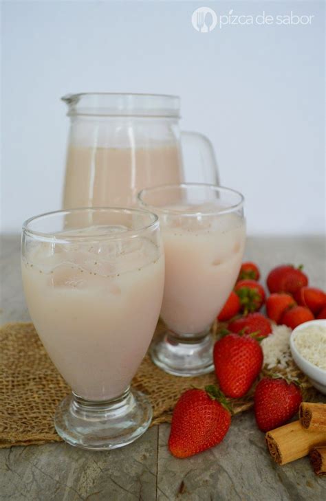 Agua fresca de horchata con fresa muy fácil y deliciosa Receta