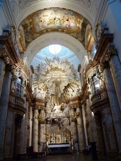 Wien Bezirk Karlskirche Chiesa Di San Carlo Borromeo Iglesia De