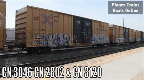 Cn M Manifest Train With Cn Cn Cn Locomotives