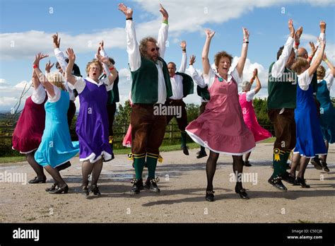 Shrewsbury Lasses; Female Morris Dancers, costume detail and people ...