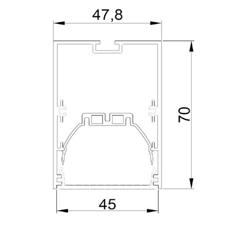 ELMARK LED PROFILE S48 20W 4000K GREY 99SM604020 GR