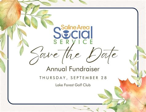 Save The Date Saline Area Social Service