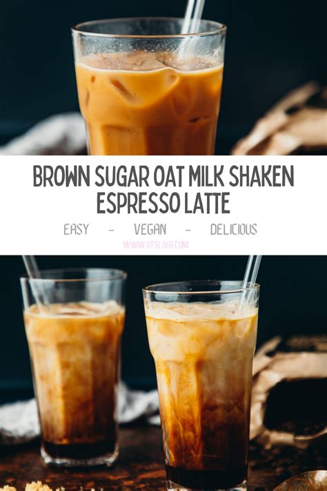 Iced Brown Sugar Oatmilk Shaken Espresso Starbucks Copycat Liv B