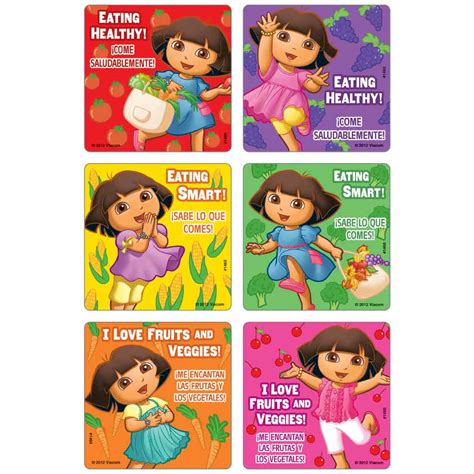 Dora I Love Fruits And Veggies Stickers