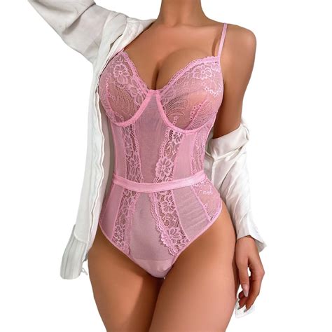 YUHAOTIN Leather Lingeries Women S Lingerie Bodysuit Body Lingerie Lace