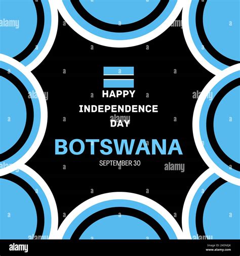 A Happy Botswana Independence Day With Flag Colors Stock Photo Alamy