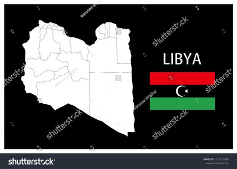 Map National Flag Libyamap Libya Flag Stock Vector (Royalty Free ...