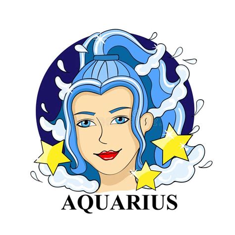 Aquarius Zodiac Sign Astrological Symbol Stock Vector Illustration