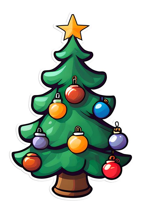 Christmas Tree Sticker 33053369 PNG