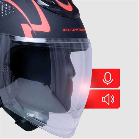 Bicimex Detalles Casco Para Motociclista Talla L Abierto Con Bluetooth