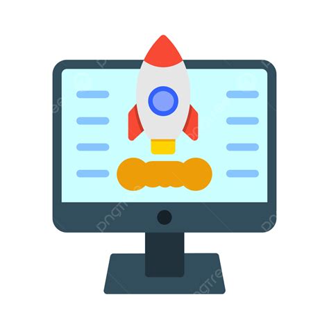 Icono Plano De Inicio Vector PNG Lanzar Cohete Astronave PNG Y