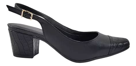 Slingback Conforto Firezzi Scarpin Salto Baixo 239543 Parcelamento