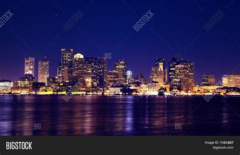 Boston Night Skyline Stock Photo & Stock Images | Bigstock