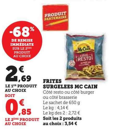 Promo Frites Surgel Es Mc Cain Chez Hyper U Icatalogue Fr