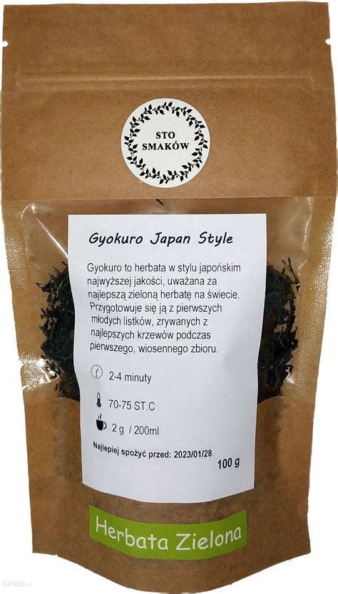 Herbata Sto Smaków Herbata Zielona Gyokuro Japan Style 100g Ceny i