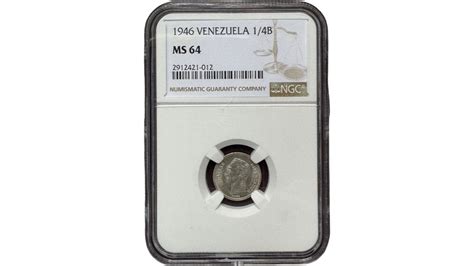 Eeuu De Venezuela ¼ Bolívar 1946 Ngc Ms64 25 Centimos O Medio Numart Collections