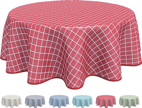 Home Direct Nappe Toile Cir E Pvc Ronde Cm Rouge Amazon Fr